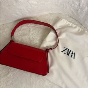 Zara Bold Red Shoulder Bag